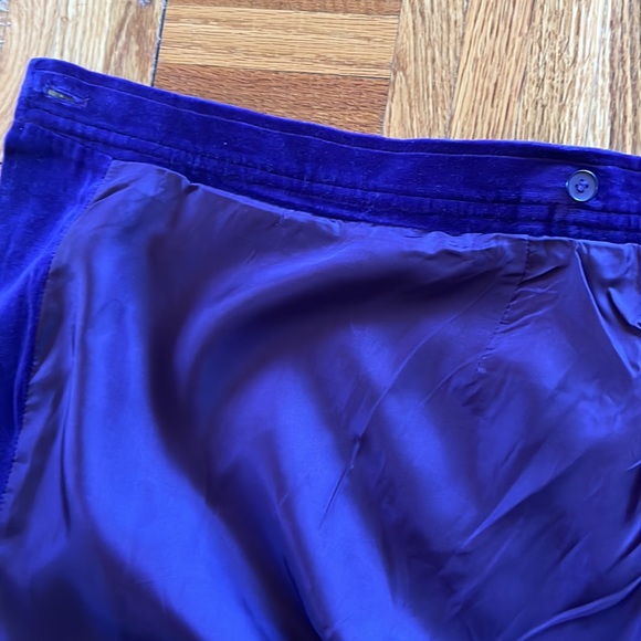 Vintage Yves Saint Laurent Royal Purple Velvet Wrap Skirt Sz 40 EUC - Picture 5 of 10